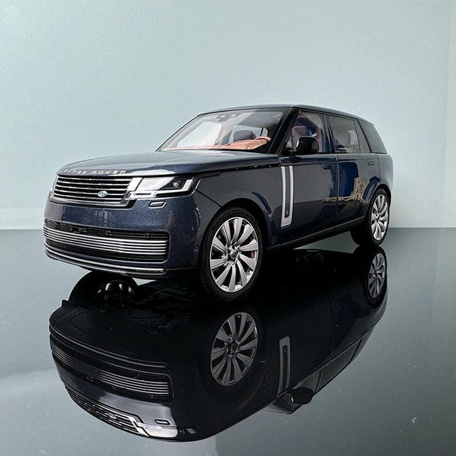 LCD Model Range Rover Honor Genesis Long Edition 2022 Blue 1:18 Diecast Model Car - detailed collector display model