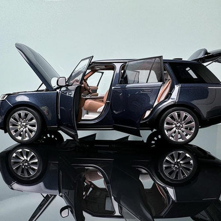 LCD Model Range Rover Honor Genesis Long Edition 2022 Blue 1:18 Diecast Model Car - scale model for display