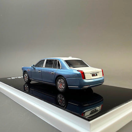 Almost Real Hongqi Guoli Blue 1:64 Diecast Model Car - collectible scale model car