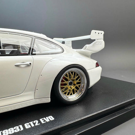 GT Spirit Porsche RWB 911 (993) GT2 EVO White 1:18 Resin Model Car - scale model for display