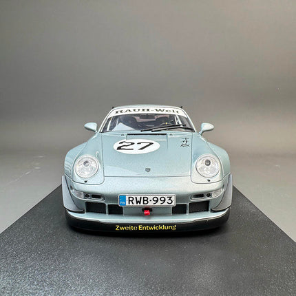 GT Spirit Porsche 993 RWB YUIITSUMUNI Silver 1:18 Resin Model Car - fine detailed model replica