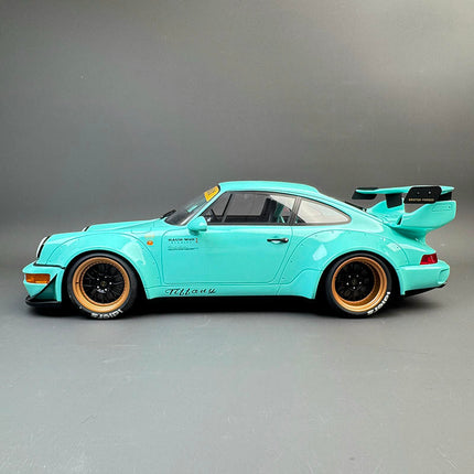 GT Spirit Porsche 911 RWB Tiffany 2020 1:12 Resin Model Car - studio product photo of the scale model