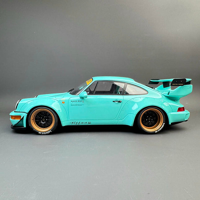 GT Spirit Porsche 911 RWB Tiffany 2020 1:12 Resin Model Car - studio product photo of the scale model