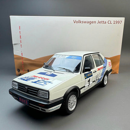 Original Factory Volkswagen Jetta MK2 Square Headlight 1:18 Diecast Model Car - studio product photo of the scale model