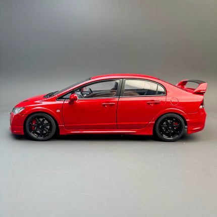 Motorhelix Honda Civic Type R FD2 Mugen RR Mugen Red 1:18 Diecast Model Car - studio product photo of the scale model