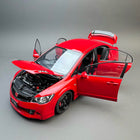 Motorhelix Honda Civic Type R FD2 Mugen RR Mugen Red 1:18 Diecast Model Car - scale model for display