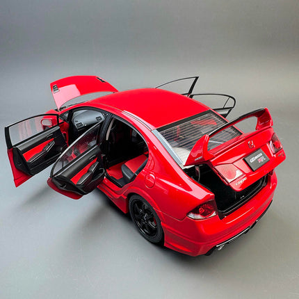 Motorhelix Honda Civic Type R FD2 Mugen RR Mugen Red 1:18 Diecast Model Car - detailed die-cast style model