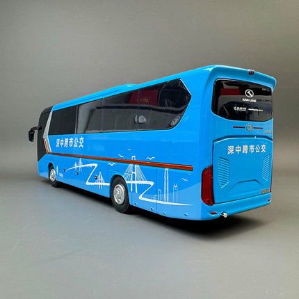 King Long Longwei II XMQ6127 Bus Blue 1:38 Diecast Model Bus - collectible scale model car