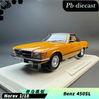 Norev Mercedes-Benz 450SL – Yellow 1:18 Diecast Model Car - detailed collector display model
