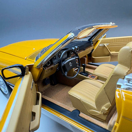 Norev Mercedes-Benz 450SL – Yellow 1:18 Diecast Model Car - showroom-quality model replica
