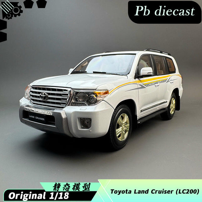 YX Car Model Toyota Land Cruiser LC200 White 1:18 Diecast Model Car - detailed collector display model