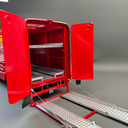 CMR OM Fiat 150 Rolfo Ferrari Race Transporter Red 1:18 Diecast Model Car - showroom-quality model replica