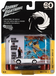 Johnny Lightning diecast 1967 Toyota 2000 GT model car in blister pack with James Bond movie art