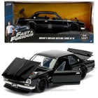 Fast & Furious diecast model of Brian's black Nissan Skyline 2000 GT-R with open doors and hood