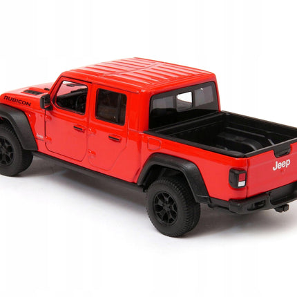 Jeep Gladiator Rubicon 2020 Firecracker Red Welly 1:24 24103W Diecast Model with Custom Plates