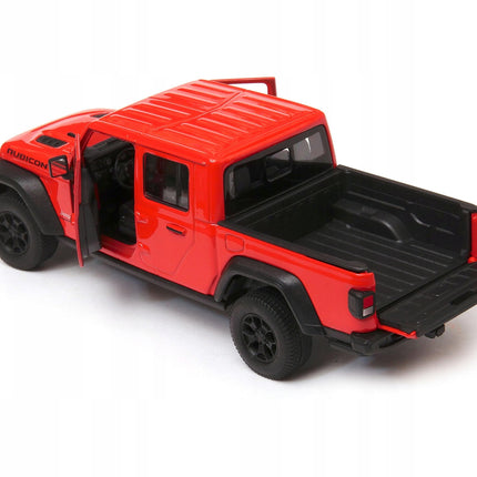 Jeep Gladiator Rubicon 2020 Firecracker Red Welly 1:24 24103W Diecast Model with Custom Plates