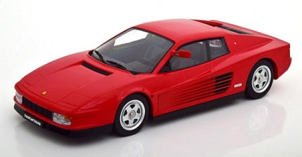 Red 1:18 scale diecast model car featuring a classic sports car design, displayed on white background