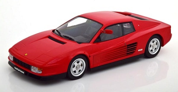 Red 1:18 scale diecast model car featuring a classic sports car design, displayed on white background