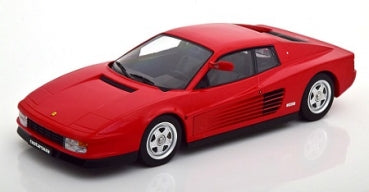 Red Ferrari diecast model car 1:18 scale collectible on white background