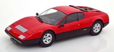 Red and black diecast model sports car, 1:18 scale, classic design, detailed wheels