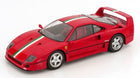 Red diecast model car with Italian flag stripe, 1:18 scale sports car collectible