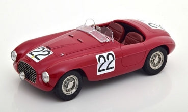 Red 1:18 diecast vintage race car model with number 22, classic open-top design