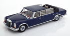 1:18 scale diecast model of a classic blue limousine with detailed chrome accents