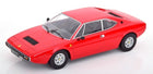 1:18 scale red diecast model car, classic Ferrari design, detailed exterior, side view