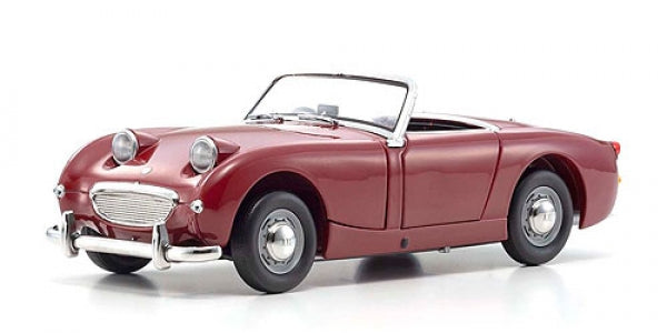 1:18 scale diecast classic red convertible model car with chrome accents and open top