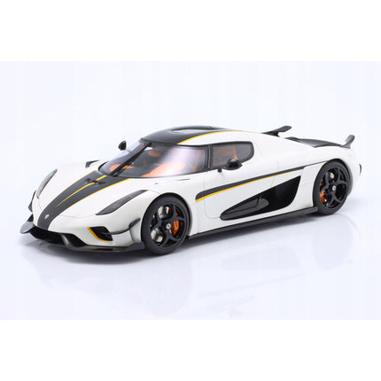 Koenigsegg Regera 2018 Crystal White GT Spirit 1:18 Diecast Model GT391 With Custom Number Plates