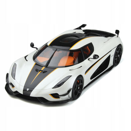 Koenigsegg Regera 2018 Crystal White GT Spirit 1:18 Diecast Model GT391 With Custom Number Plates
