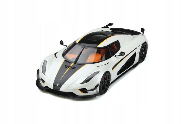 Koenigsegg Regera 2018 Crystal White GT Spirit 1:18 Diecast Model GT391 With Custom Number Plates