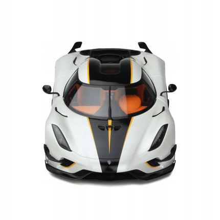 Koenigsegg Regera 2018 Crystal White GT Spirit 1:18 Diecast Model GT391 With Custom Number Plates