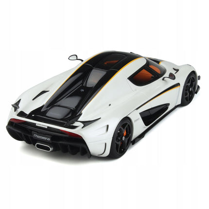 Koenigsegg Regera 2018 Crystal White GT Spirit 1:18 Diecast Model GT391 With Custom Number Plates
