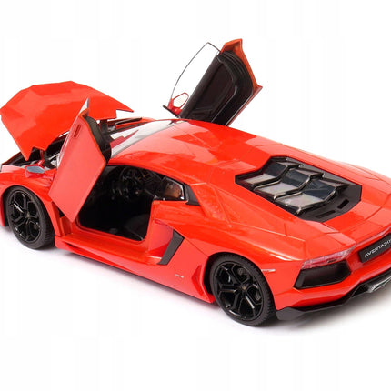 Lamborghini Aventador LP700-4 1:24 Welly Diecast Model Car Metal Collector Scale Model with Custom Plates