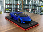 MR Collection 1:18 Lamborghini Huracan Tecnica Blue Nethuns Limited Edition 49 Pcs - detailed collector display model