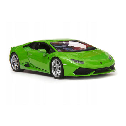 Lamborghini Huracan LP610-4 Coupe 2014 Verde Mantis Green Welly 1:24 24056 Diecast Model with Custom Plates