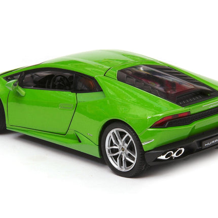 Lamborghini Huracan LP610-4 Coupe 2014 Verde Mantis Green Welly 1:24 24056 Diecast Model with Custom Plates