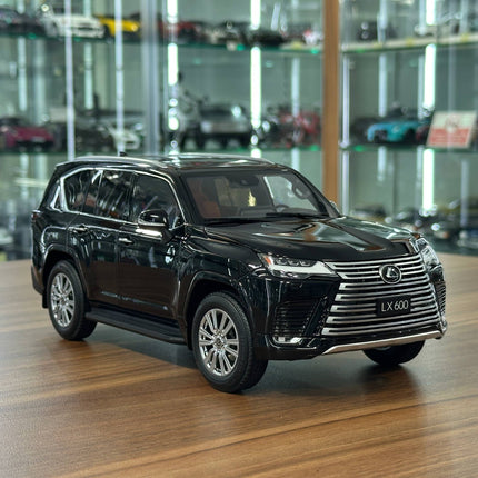 LCD Model Lexus LX 600 V6 2024 Black 1:18 Diecast Model Car - detailed collector display model