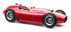 1:18 scale red diecast classic racing car model with Ferrari badge, detailed wheels, and open cockpit