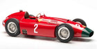 Red vintage Formula 1 diecast model car with number 2, 1:18 scale, detailed wheels