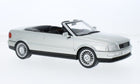 1:18 scale silver Audi convertible diecast model car with black interior