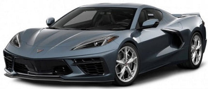 1:18 scale diecast model of a blue Chevrolet Corvette sports car with sleek detailing