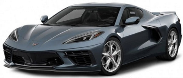 1:18 scale diecast model of a blue Chevrolet Corvette sports car with sleek detailing
