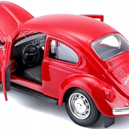 Maisto Volkswagen Beetle Red 1:24 Diecast Model – Classic VW Collector Car