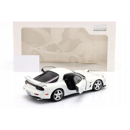 Mazda RX-7 FD3S Type RS 1999 Pure White Solido 1:18 Diecast Model Personalized