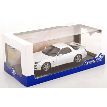 Mazda RX-7 FD3S Type RS 1999 Pure White Solido 1:18 Diecast Model Personalized