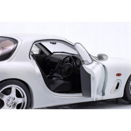 Mazda RX-7 FD3S Type RS 1999 Pure White Solido 1:18 Diecast Model Personalized