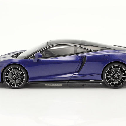 McLaren GT 2019 Namaka Blue 1:18 Resin Diecast Model Car with Custom Plates