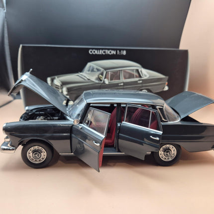 Mercedes-Benz 200 Diecast Model 1:18 Scale, Opening Parts, Personalized Plate